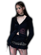Load image into Gallery viewer, &#39;Cyber&#39; Double-Zip Graphic Print Hoodie
