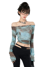 Load image into Gallery viewer, &#39;Blend&#39; Off-Shoulder Long Sleeve Crop Top