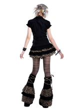 Load image into Gallery viewer, Ruffled Leopard Print Leg Warmers