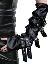 Load image into Gallery viewer, 'Nocturne' Buckle Strap Bracers