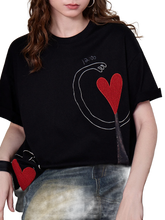 Load image into Gallery viewer, Nox Amor Embroidered Cotton T-Shirt