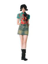 Load image into Gallery viewer, Pixel Koi Textured-Stretch Short Sleeve Tee