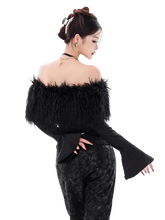 Load image into Gallery viewer, &#39;Allure&#39; Fur-Trimmed Off-Shoulder Top