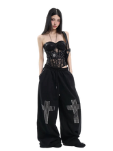 Load image into Gallery viewer, 'Vesper' Studded Cotton Blend Sweatpants