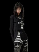 Load image into Gallery viewer, &#39;Abyss&#39; Off-Shoulder Long Sleeve Top