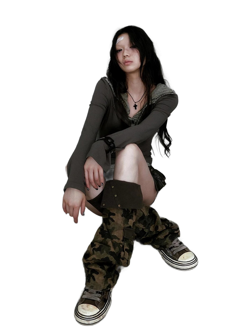 Studded Leg Warmers in Dark Leather or Camo