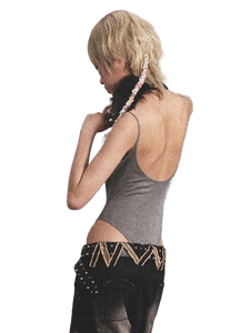 Gothic Cross Plunging Bodysuit