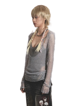 Load image into Gallery viewer, Loose Knit Mesh Long Sleeve Top