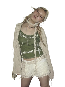 Ruffled Lace Cover Up