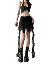 Load image into Gallery viewer, Midnight Enigma Mesh Mini Skirt