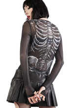 Load image into Gallery viewer, Skeletal Sheer Mesh Long Sleeve Tee