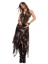 Load image into Gallery viewer, Ravaged Eerie A-Line Skirt