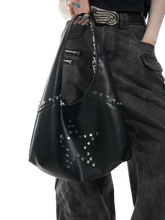 Load image into Gallery viewer, Star Studded Faux Leather Sling Bag