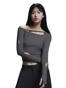 Minimalist Long Sleeve Crop Top