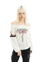 Load image into Gallery viewer, &#39;Shadowfang&#39; Off-Shoulder Ribbed Knit Sweater