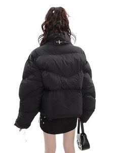 'Stella' Asymmetric Puffer Jacket