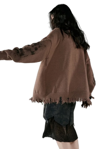 'Noctis' Ink-Wash Knit Cardigan