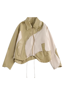 'Moto' Asymmetric Zip Leather Jacket