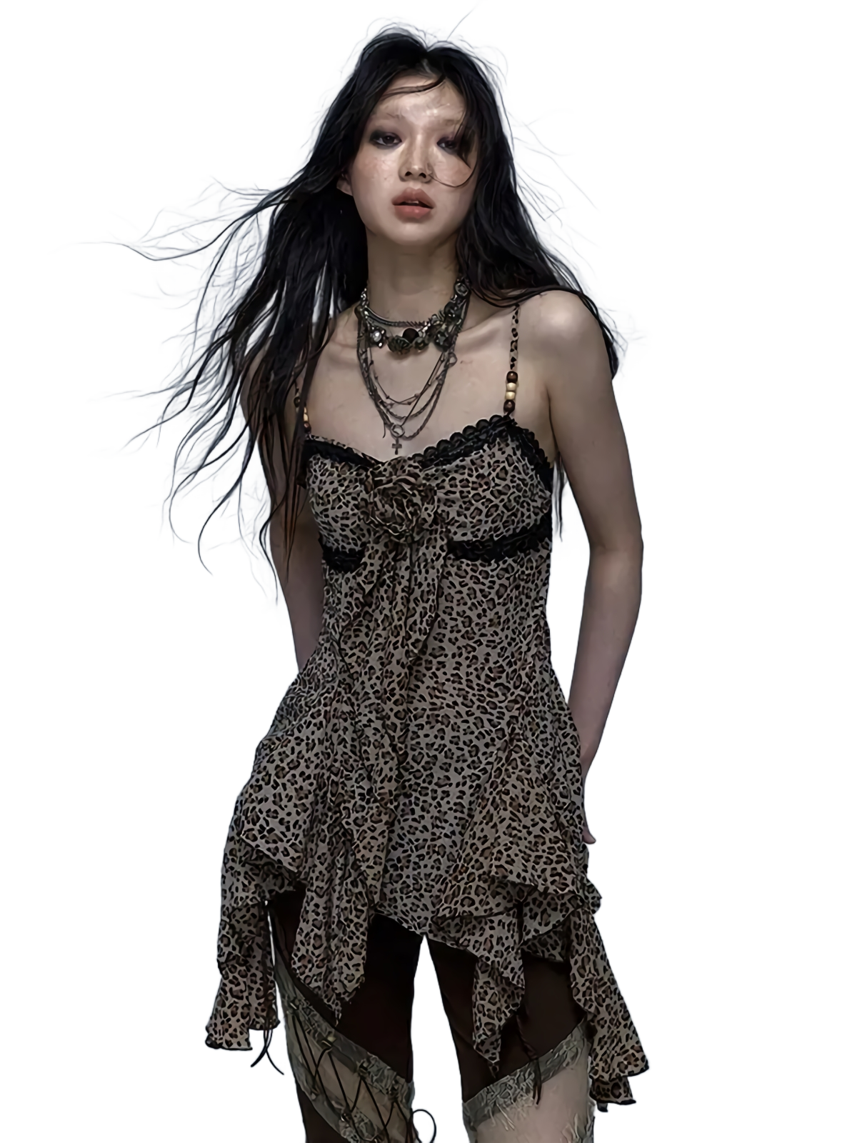 Secret' Flowing Camisole Mini Dress | DYSTOPIɅN
