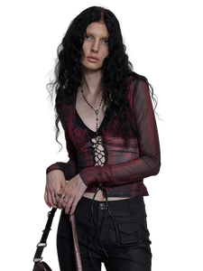 'Corrupt' Sheer Corset Top