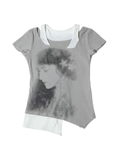 Load image into Gallery viewer, &#39;Illusion&#39; Two Piece Cotton T-Shirt