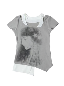 'Illusion' Two Piece Cotton T-Shirt