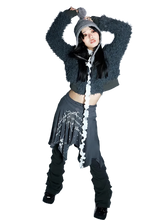 Load image into Gallery viewer, &#39;Manuscript&#39; Graffiti Print Wrap Skirt