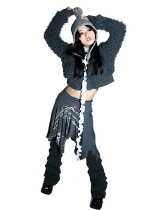 'Manuscript' Graffiti Print Wrap Skirt