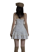 Load image into Gallery viewer, Ruffled Lace Halter Mini Dress
