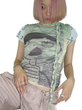 Load image into Gallery viewer, &#39;Expression&#39; Stylized Graphic Mesh Tee