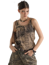 Load image into Gallery viewer, 'Aftermath' Distressed Graphic Print Tank Top
