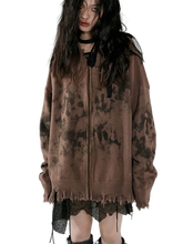 Load image into Gallery viewer, &#39;Noctis&#39; Ink-Wash Knit Cardigan