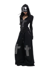 Load image into Gallery viewer, 'Vesper' Studded Cotton Blend Sweatpants