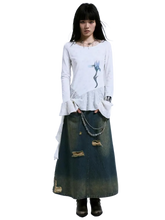 Load image into Gallery viewer, &#39;Bloom&#39; Asymmetric Lace Long Sleeve Top