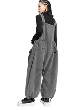 Load image into Gallery viewer, Oversized Wide-Leg Denim Overalls