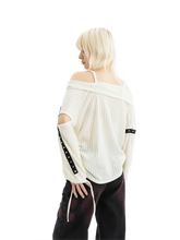 Load image into Gallery viewer, &#39;Shadowfang&#39; Off-Shoulder Ribbed Knit Sweater