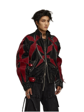 Load image into Gallery viewer, &#39;Inferno&#39; Red Leather Moto Jacket