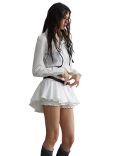 Load image into Gallery viewer, Cropped Button-Up Cotton Blouse