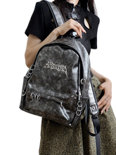 Load image into Gallery viewer, 'Pierced' Faux Leather Backpack