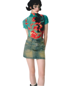 Pixel Koi Textured-Stretch Short Sleeve Tee