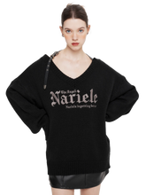 Load image into Gallery viewer, Nariele Belted V-Neck Knit Sweater