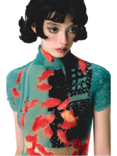 Load image into Gallery viewer, Pixel Koi Textured-Stretch Short Sleeve Tee