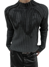 Load image into Gallery viewer, &#39;Daub&#39; High-Neck Ribbed Knit Sweater