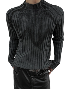 'Daub' High-Neck Ribbed Knit Sweater