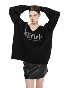 Nariele Belted V-Neck Knit Sweater