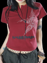 Load image into Gallery viewer, &#39;Double Punch&#39; Madonna Star Button Tee