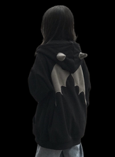 Load image into Gallery viewer, Gargoyle Embroidered Women&#39;s Zip-Up Hoodie