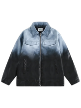 Load image into Gallery viewer, Frost Dyed Gradient Leather Jacket