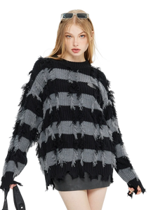 'Enigma' Striped Knit Sweater