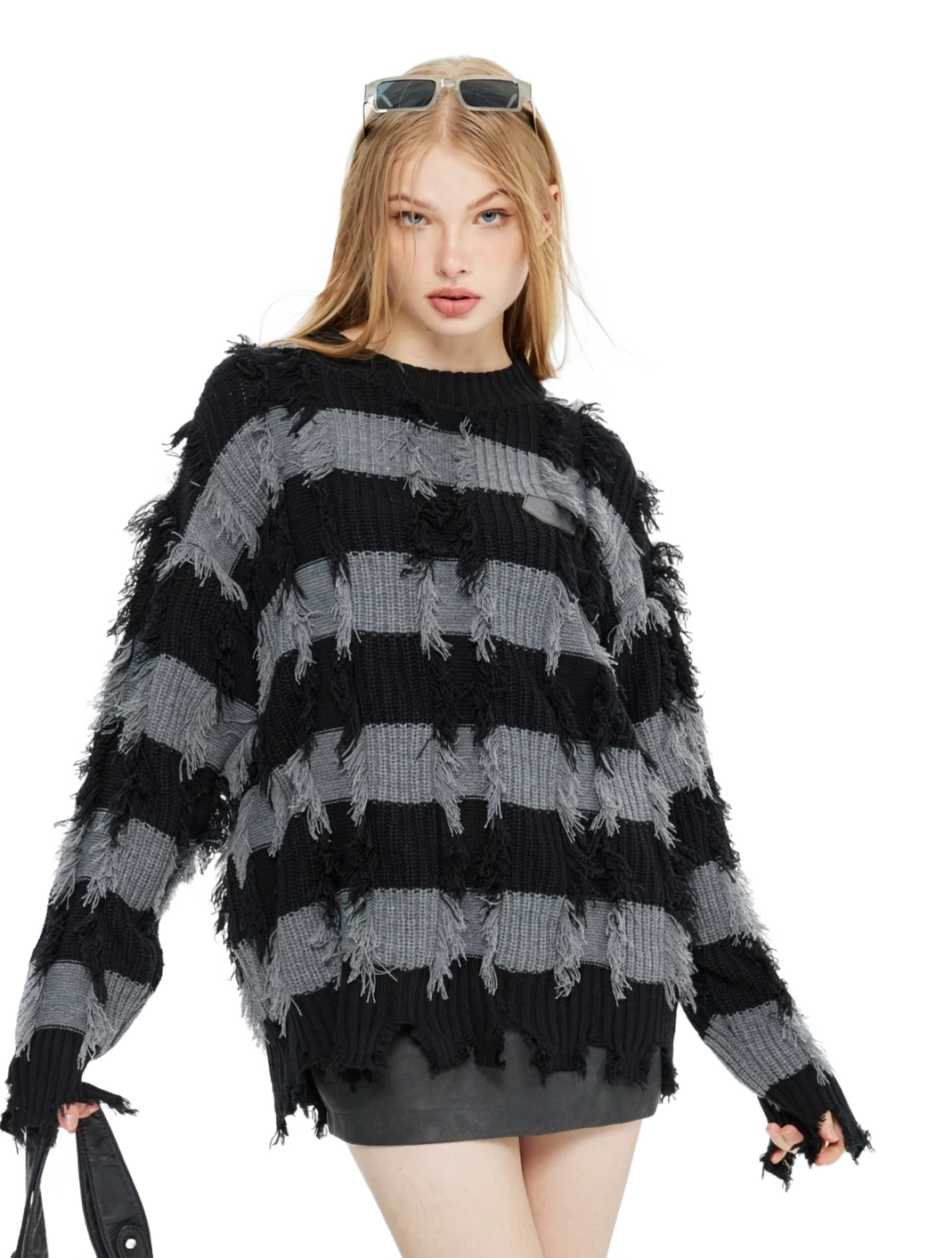 'Enigma' Striped Knit Sweater